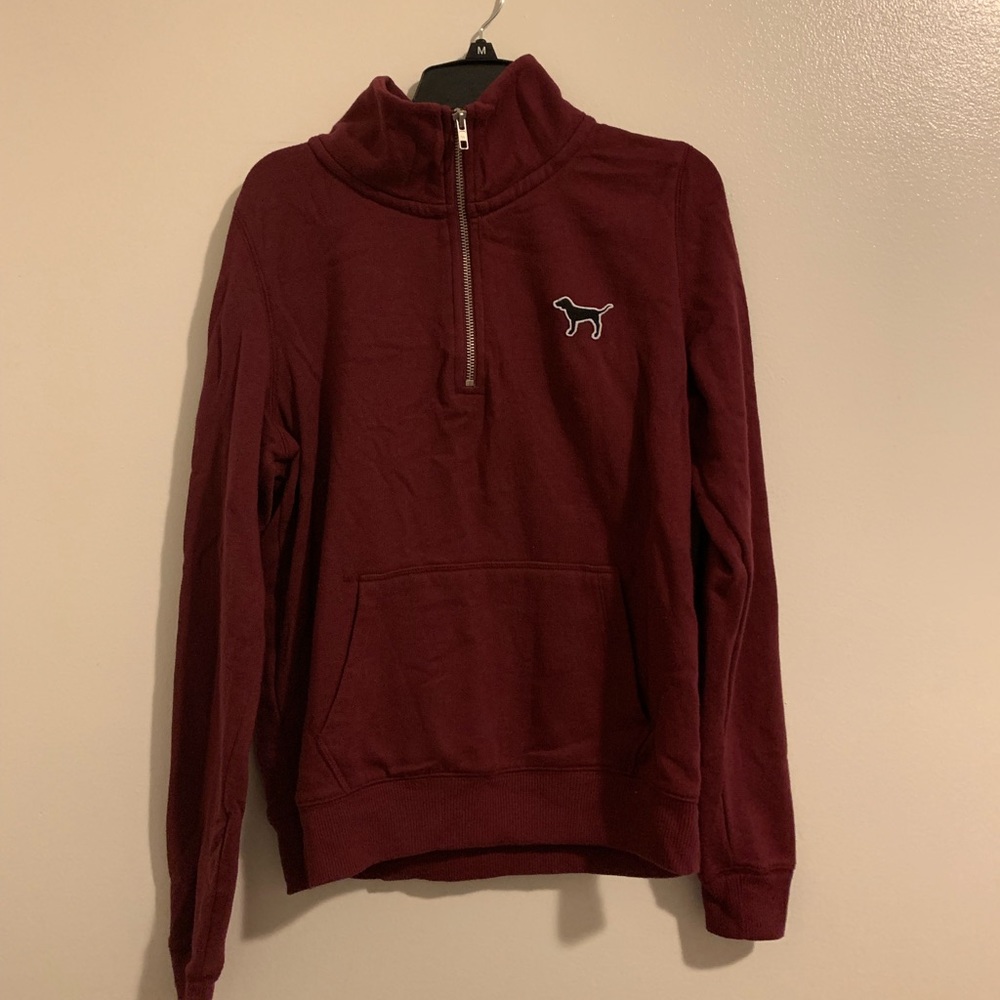 [TRADE] Maroon PINK Brand Collared Quarter-Zip
